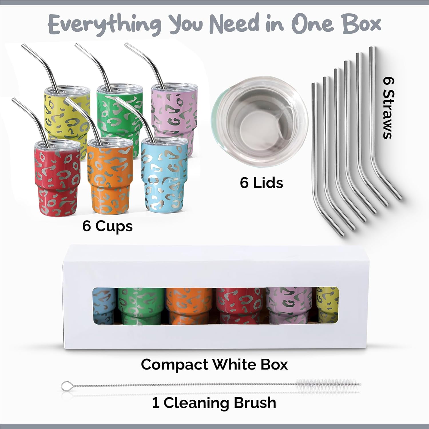 Mini Tumbler Shot Glass with Straw - Mini Tumblers with Lids and Straws, Stainless Steel Take Shots Straw, 3oz Sublimation Shot Glasses, Tiny Insulated Cup, Small Tumbler Keychain - Image 6