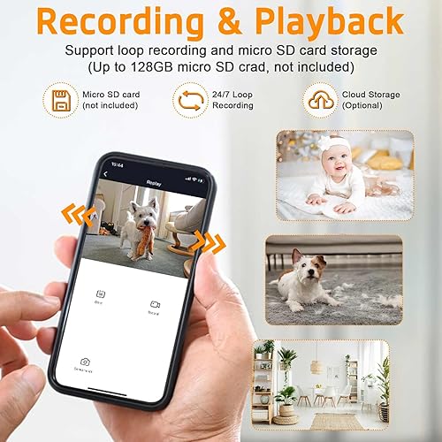 Miniatura 5 de Detector de humo WiFi, cámara oculta 1080P HD, inalámbrica, minicámara de niñera pequeña con detección de movimiento, visión nocturna, cámara de