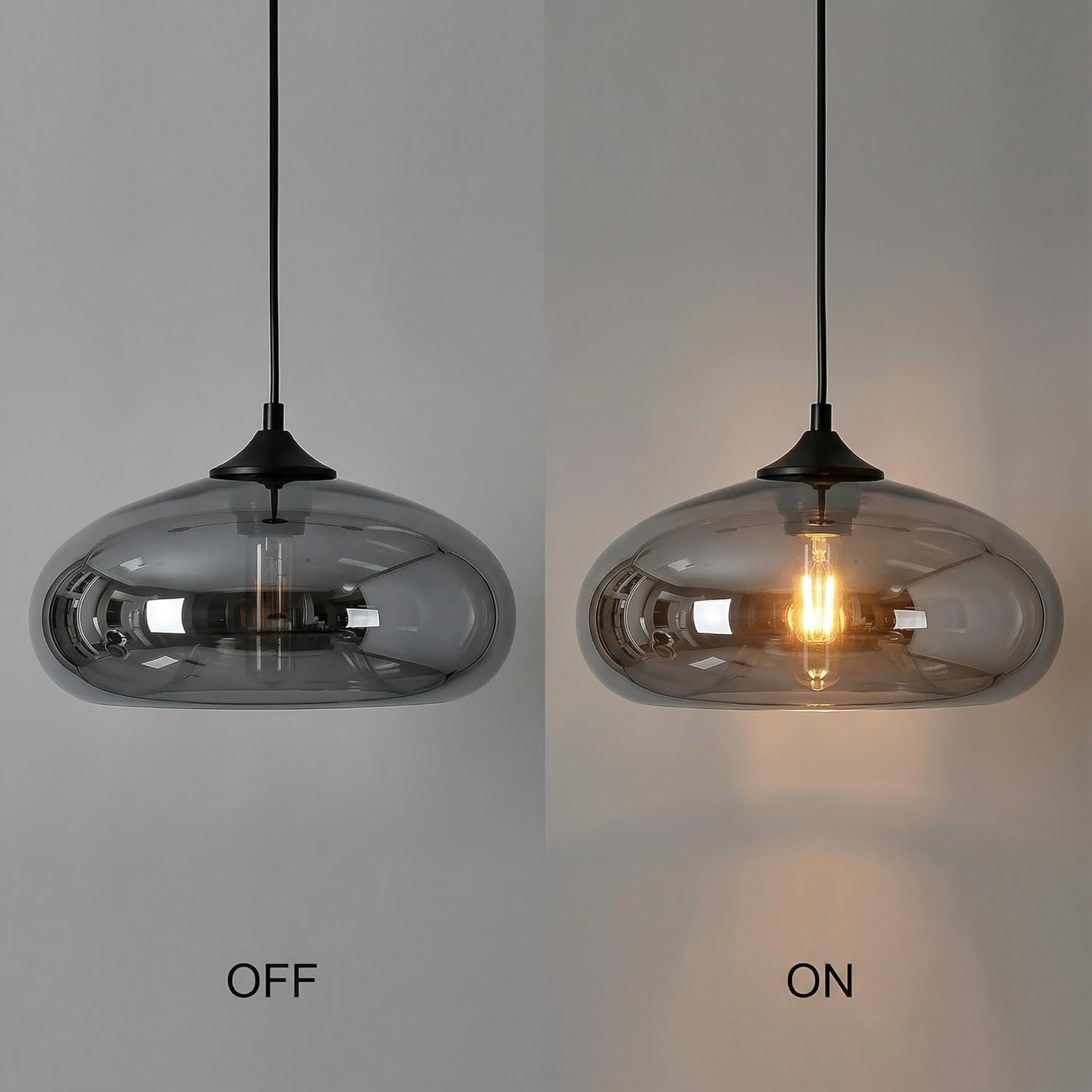 Imagine detaliată a lămpii suspendate și kit de montare