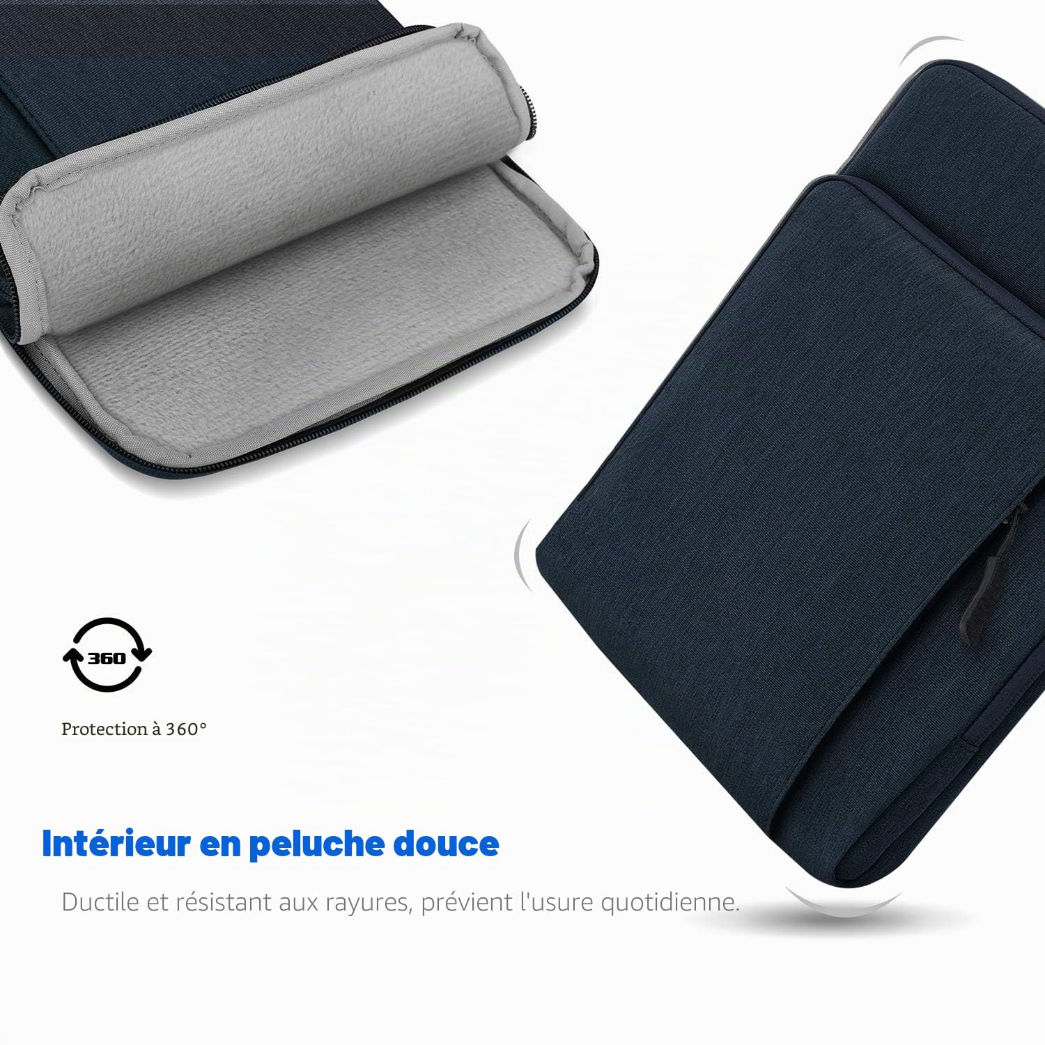 Dadanism 13,3" Tablette Transport Housse avec Bandoulière pour iPad Air 13 M4/M3, iPad Pro 13 M5/M4, MacBook Neo 13", MacBook Air 13" M5/M4, Galaxy Tab S10+ Plus 12,4", Tab P12 12,7",Indigo