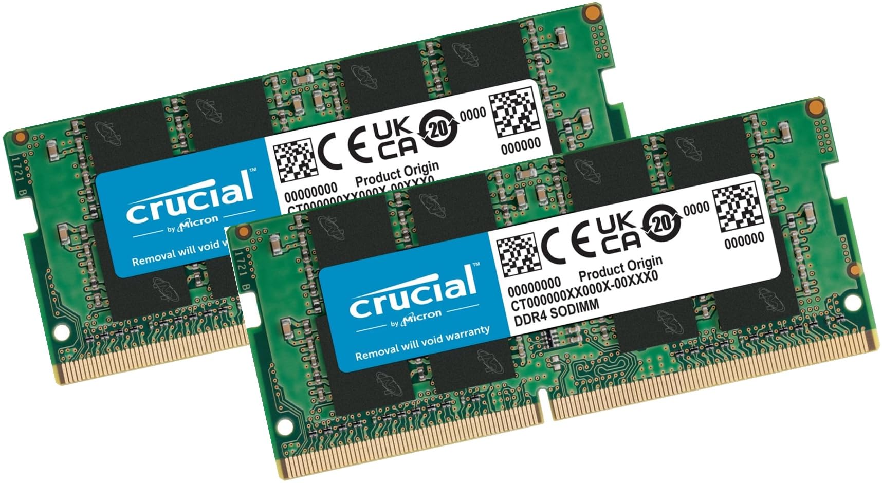 Crucial Zestaw 32GB (2×16GB) DDR4 3200MT/s SO-DIMM pamięć RAM do laptopa | PC4-25600 | 260-Pin | CL22 | 1.2V | Pamięć notebookowa bez ECC i buforowania | Micron | 10-letnia CT16G4SFRA32A