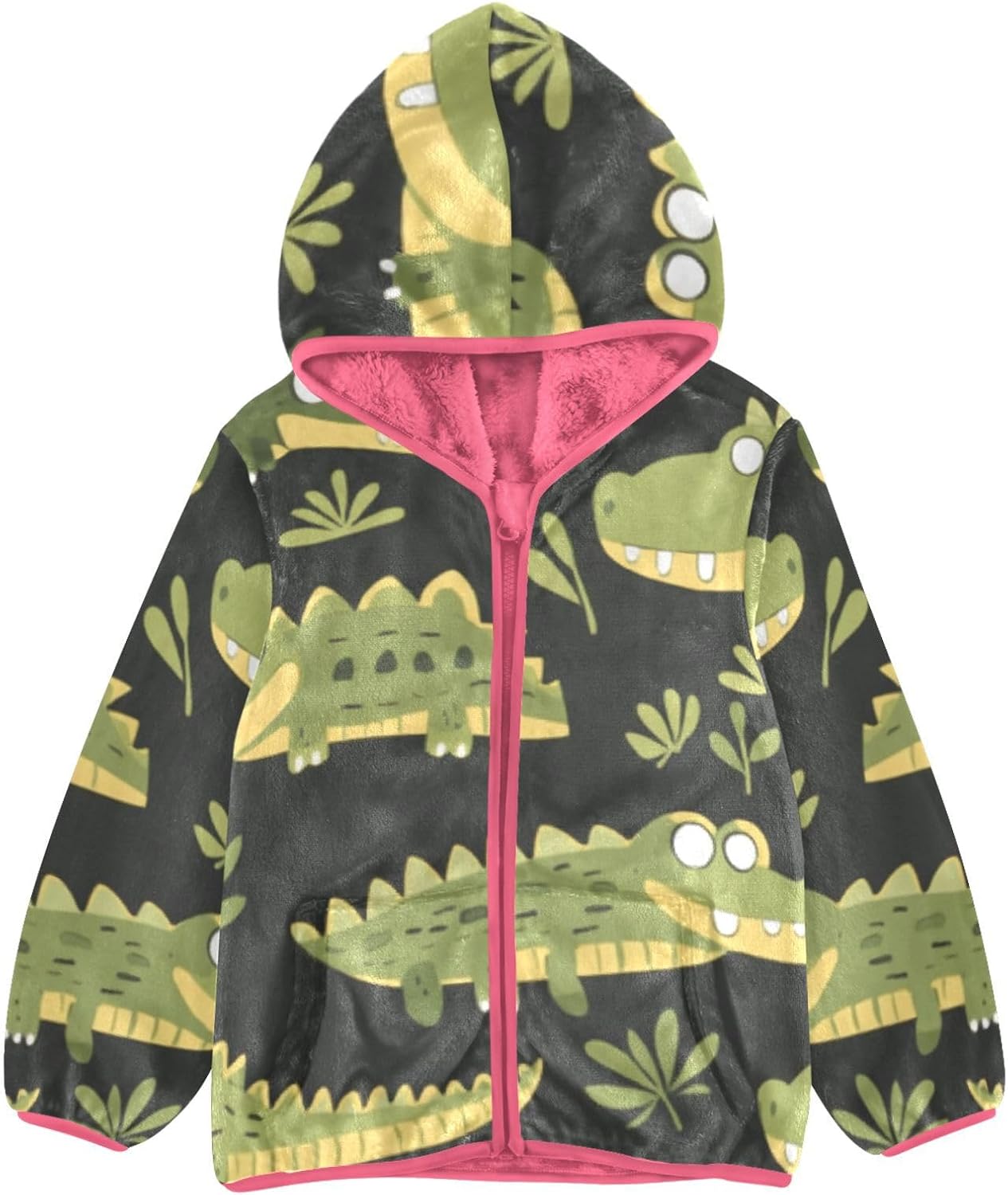 GuoChe Cartoon Safari Crocodiles_4 Toddler Sherpa Jacket