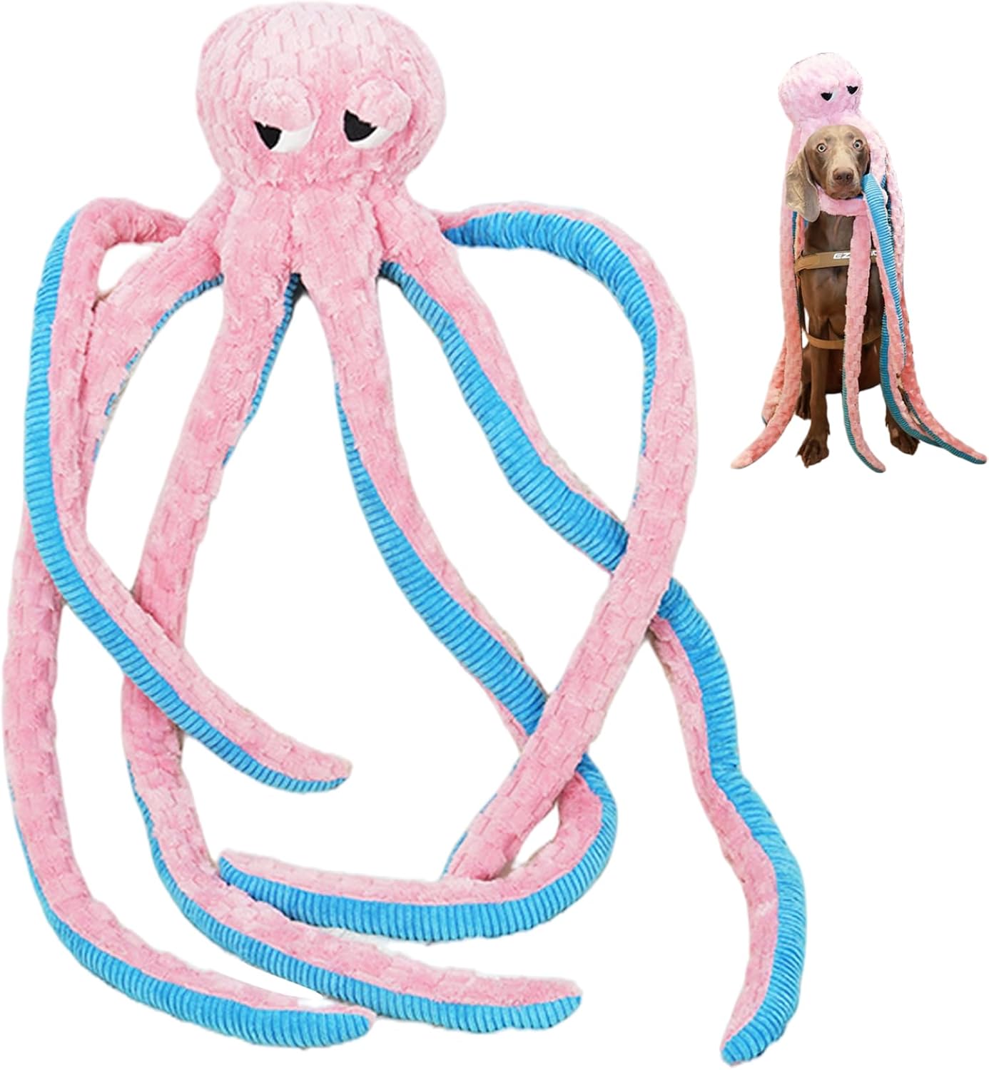 Octopus Dog Toy, Interactive Squeaky Dog Toys for Aggressive Chewers, Soft, Skin-Friendly Plush Octopus 40 Inches for Relieve Boredom, Reduce Anxiety PET_Supplies..