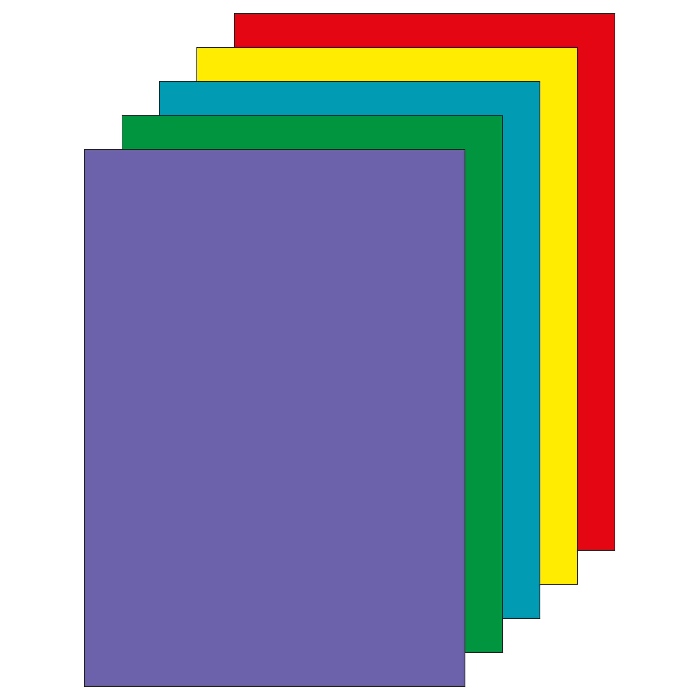 Papier A4 Couleurs Vives Assorties 500 feuilles