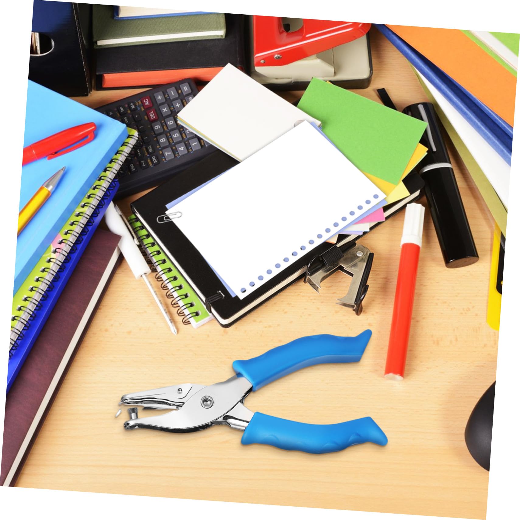 12 Pièces Perforatrice Papier Portable Poinçon Poignée Antidérapante Tpr Acier Inoxydable Pour Bricolage Étiquettes Documents Cartes