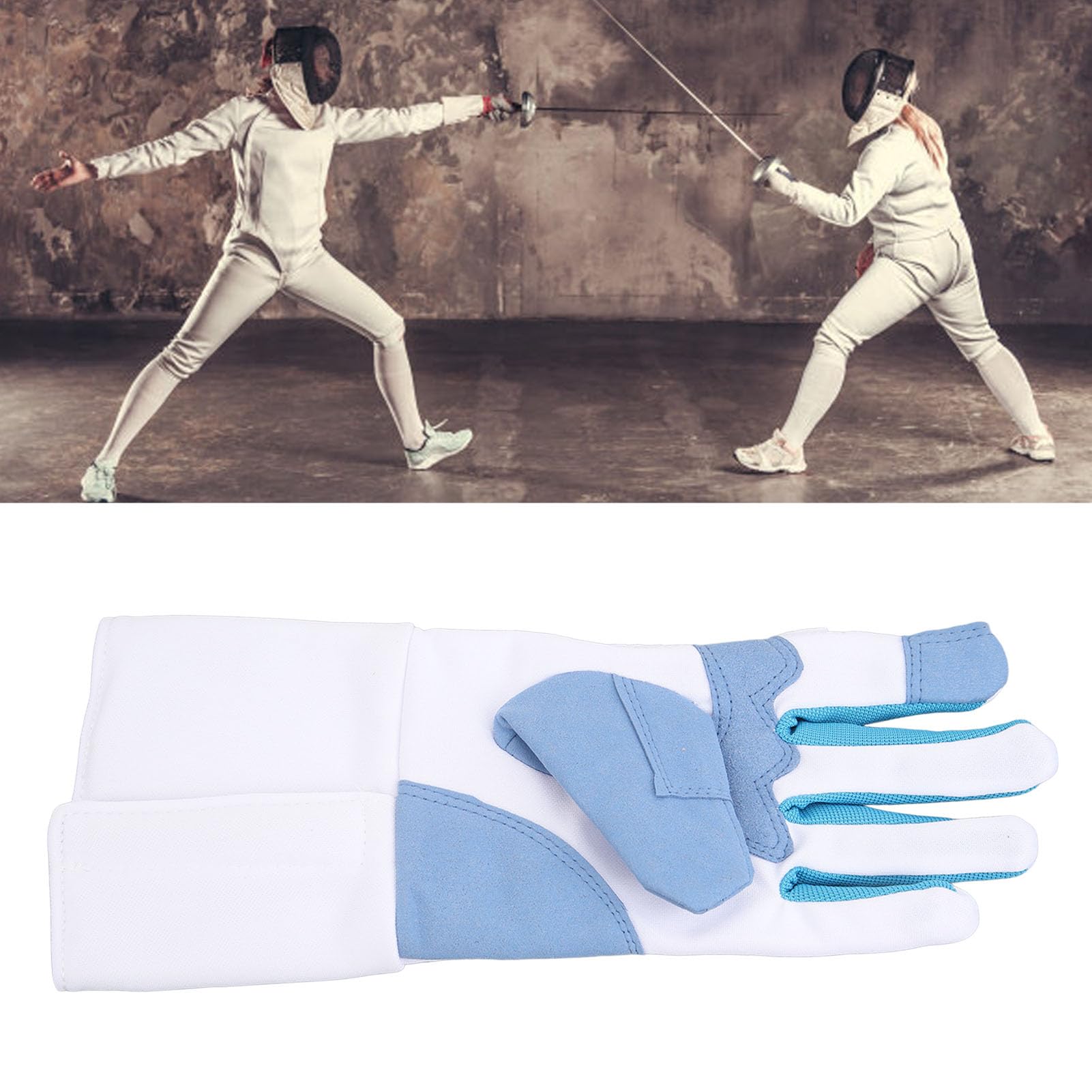 RiToEasysports Guante de Esgrima, Guante de Entrenamiento de Sable Resistente a la Abrasión