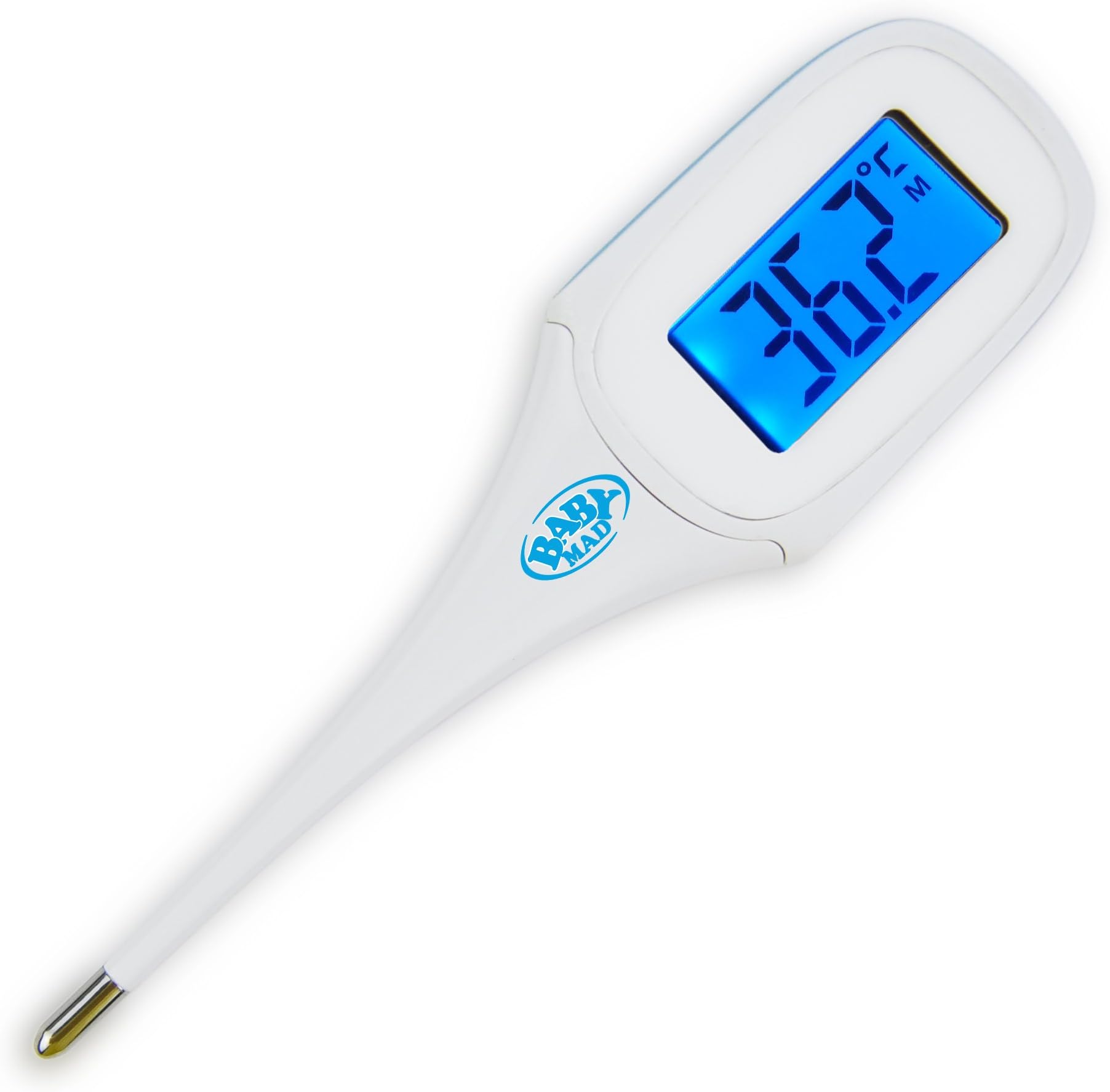 Digital Thermometer - Jumbo Back Lit Display - Accurate - Switchable Centigrade/Fahrenheit - Fast Reading Time