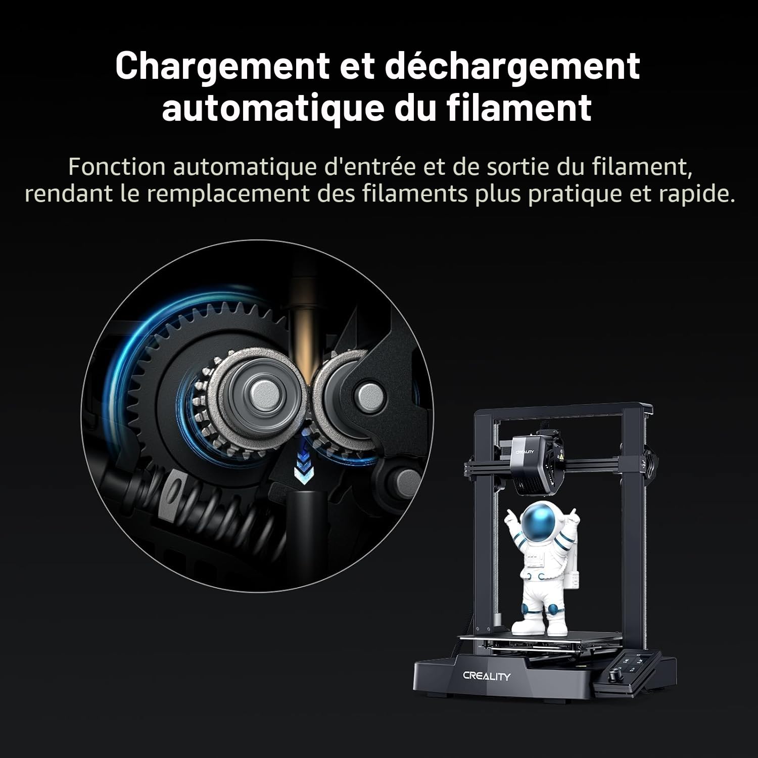 Creality Ender-3 V3 SE Imprimante 3D - Imprimante 3D d'entrée de Gamme avec nivellement Automatique Sprite Direct Extruder, Vitesse d'impression 250 mm/s, 220 × 220 × 250 mm Espace de Construction