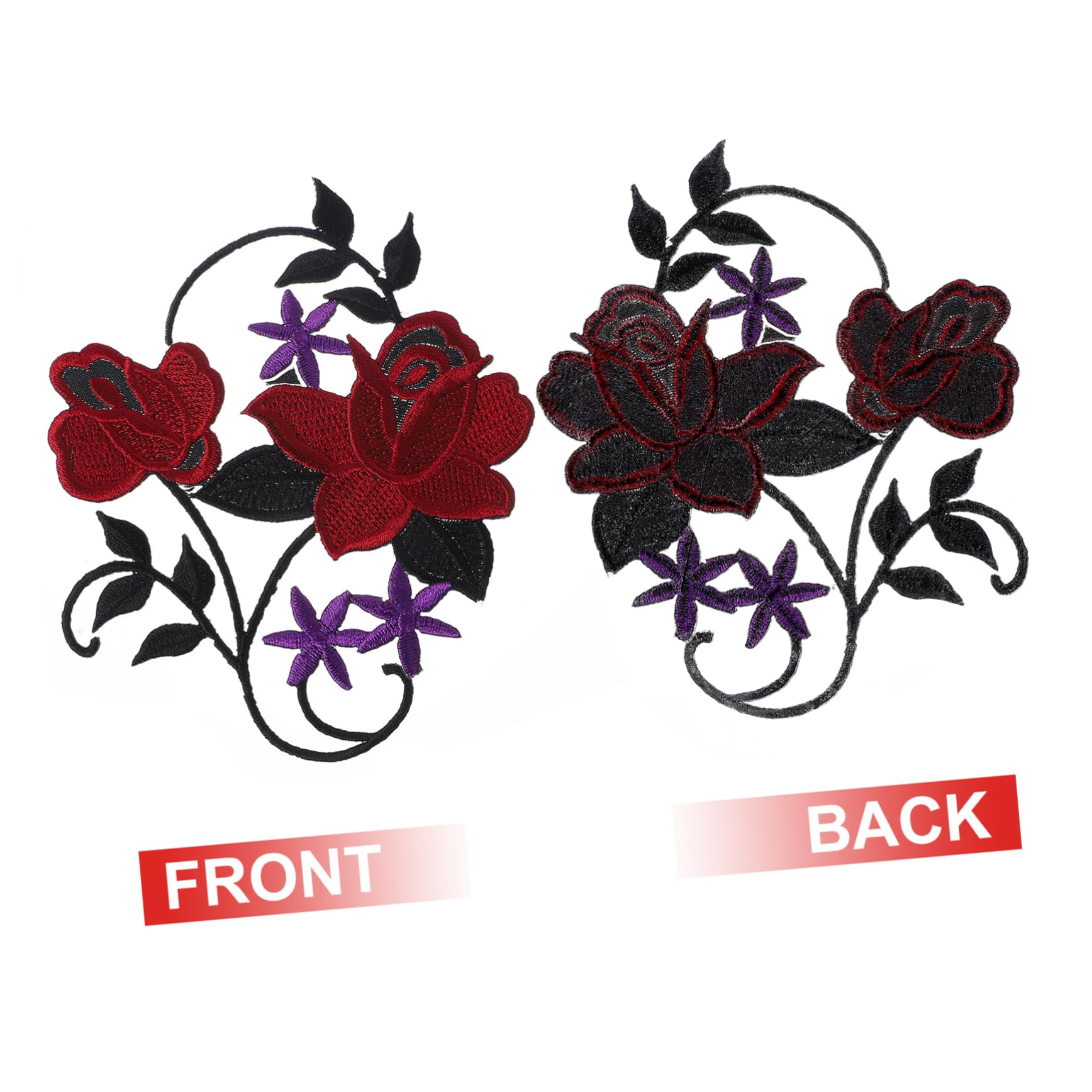 Uonlytech 3 Set Adesivi in Tessuto Ricamato Di Fiori Cucire Floreale Applicazione Cerotti Toppe Per Jeans Patch Per Abbigliamento Accessori in Stoffa Patch Di Fiori Ricamati 8 Pezzi*3