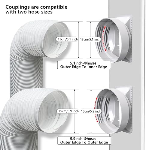 Miniatura 7 de gulrear Kit de ventilación de puerta corrediza de aire acondicionado portátil, placa universal de sellado de puerta corredera de balcón para aire