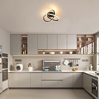 Comely Modern LED Mennyezeti Lámpa, 30W, 3375lm, Fekete Alumínium, 30cm, Meleg Fehér 3000K, Nappaliba, Hálóba, Konyhába, Energiatakarékos 9
