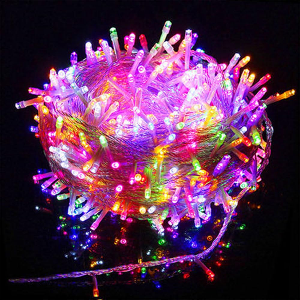 FANSU Outdoor Solar Garden Lights, 5/6.5/7/17/23 M Fairy Lights Solar Powered Waterproof, 8 Modes Lighting, Decorative Lighting for Garden Party Wedding Festival Home (Multi-Color,6.5m 30LED)