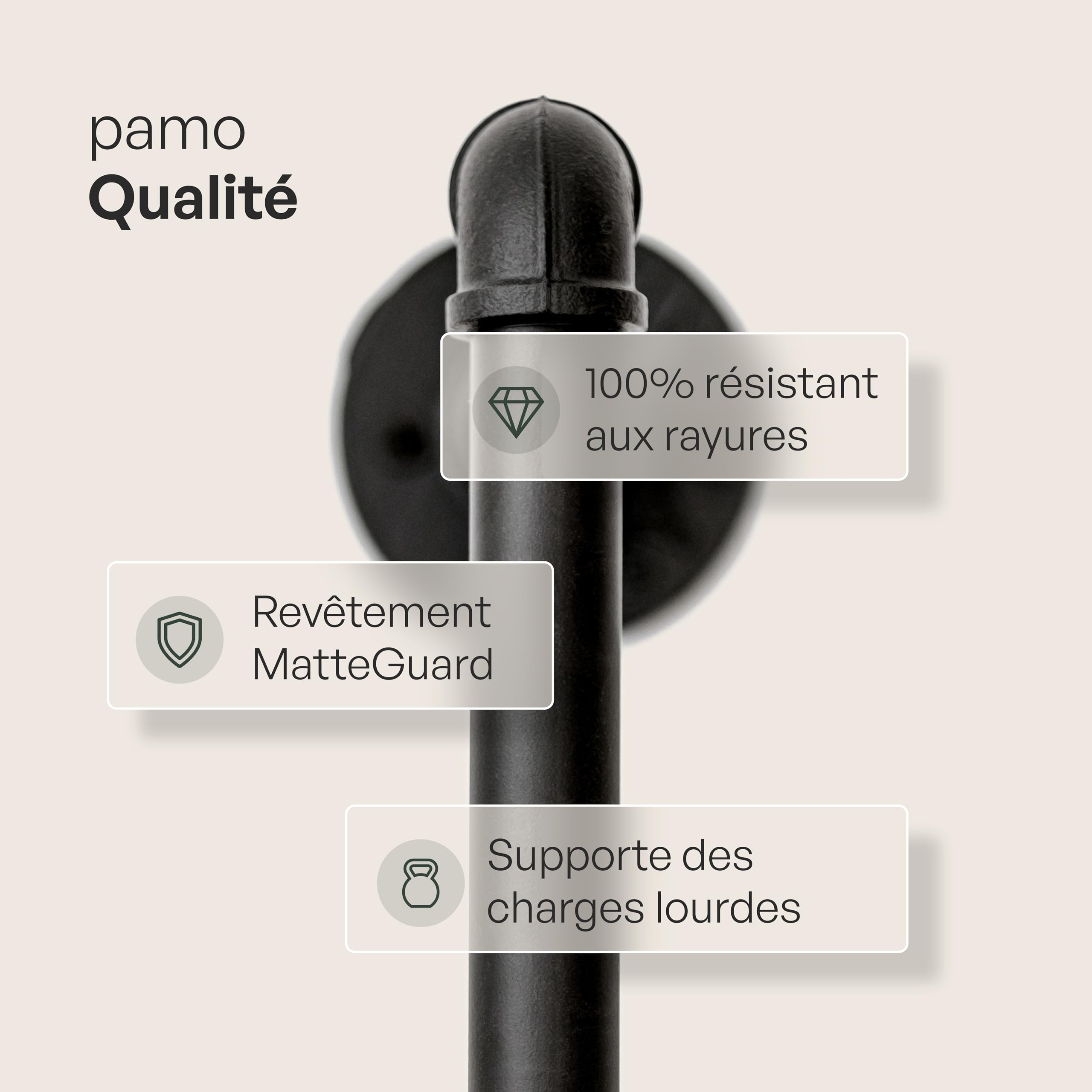 pamo Portant Vêtement Mural Industriel Noir 296x222 cm – Capacité 460 kg | Penderie Murale Métal Style Tuyau – Dressing Ouvert Robuste – Pour Chambre, Entrée ou Boutique