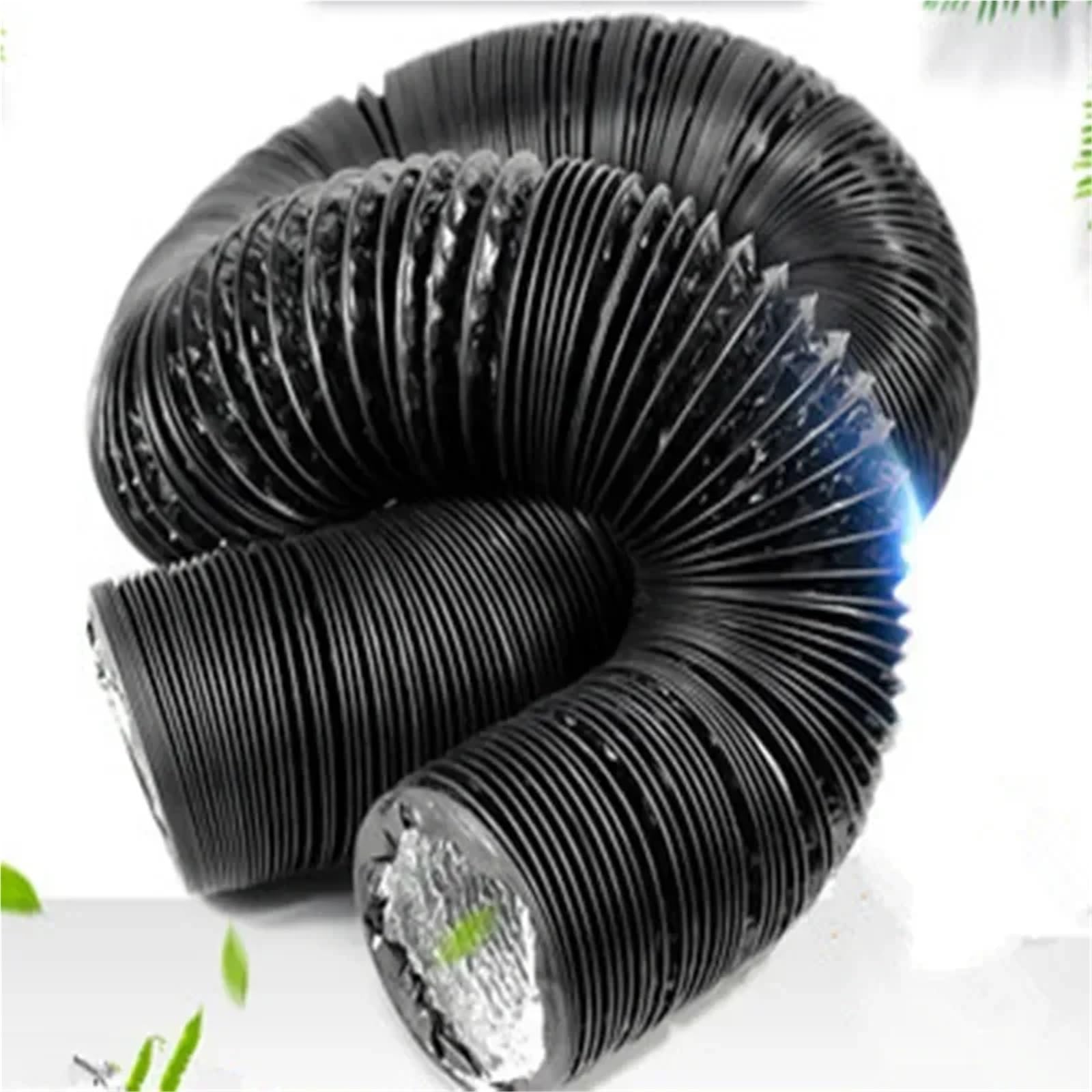 Tubo de escape flexible engrosado 15 cm diámetro, sistema ventilación aire PVC y aluminio, manguera, accesorios cocina baño Adecuado para aires acondicionados(Dia.150mm x 1.5m)