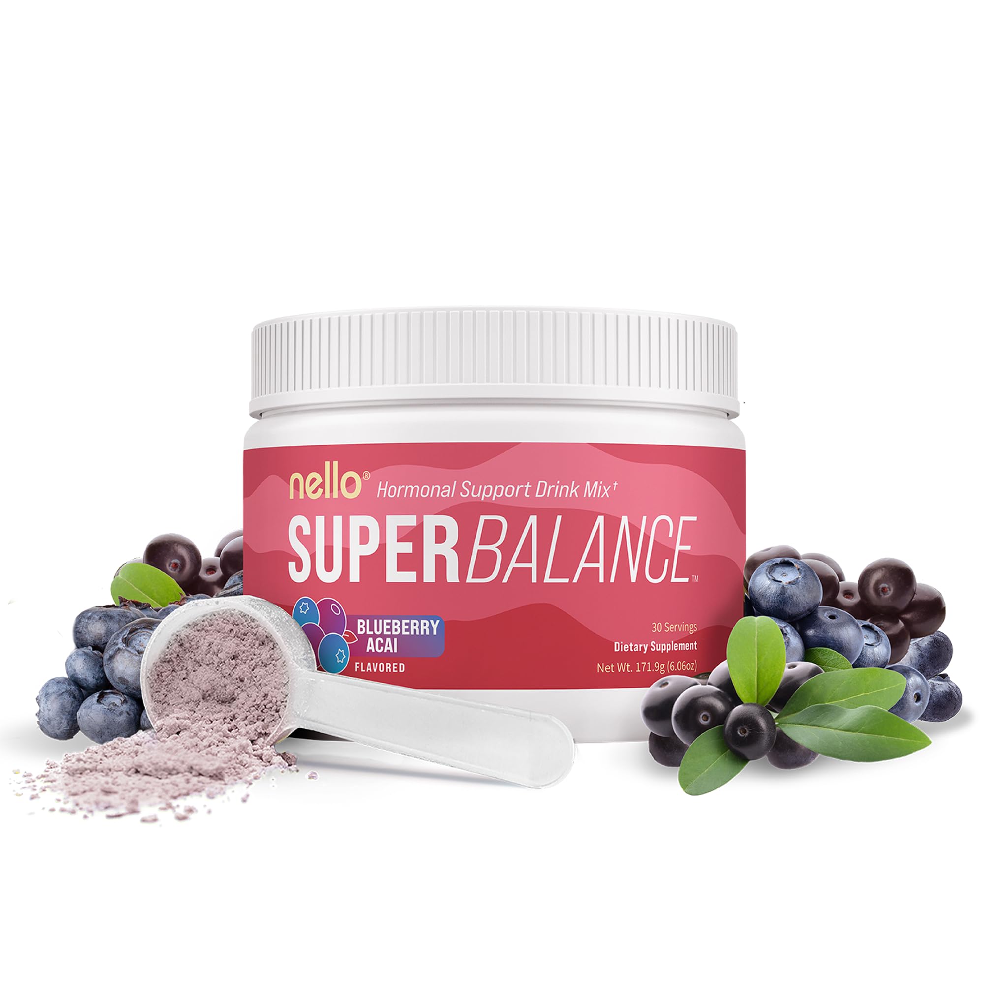 Nello Superbalance Hormonal Support Drink Mix, SRI-81 Shatavari, Myo-Inositol, Rhodiola Rosea, Vitamin C, Magnesium, Theobromine (20 Servings, Strawberry Lemonade) — Amazon image 12