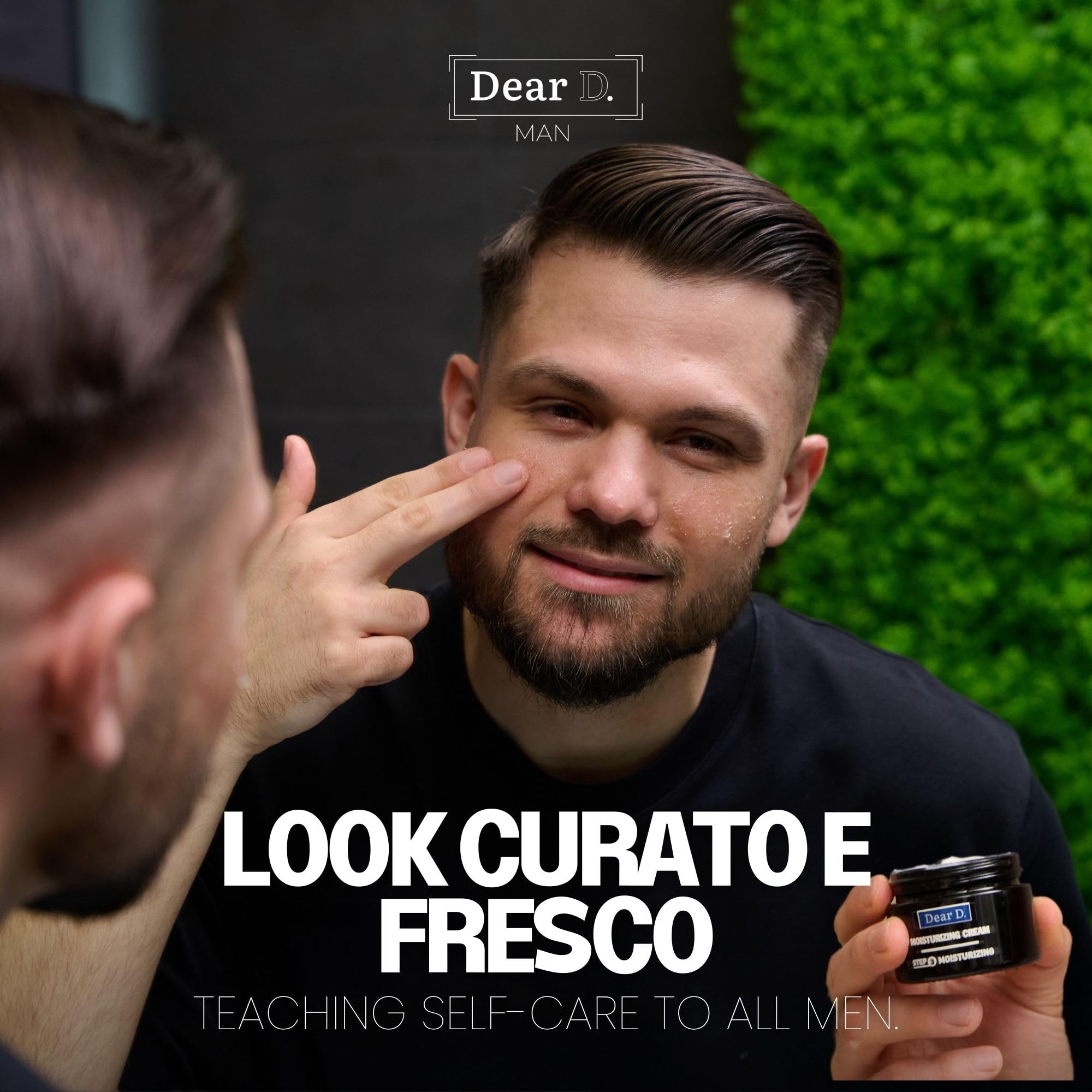 Dear D Box Kit Skincare Per Il Viso Superior | 4 Step Routine Completa Con Face Wash, Scrub Viso, Crema Idratante, Crema Contorno Occhi | Set creme uomo Made In Italy