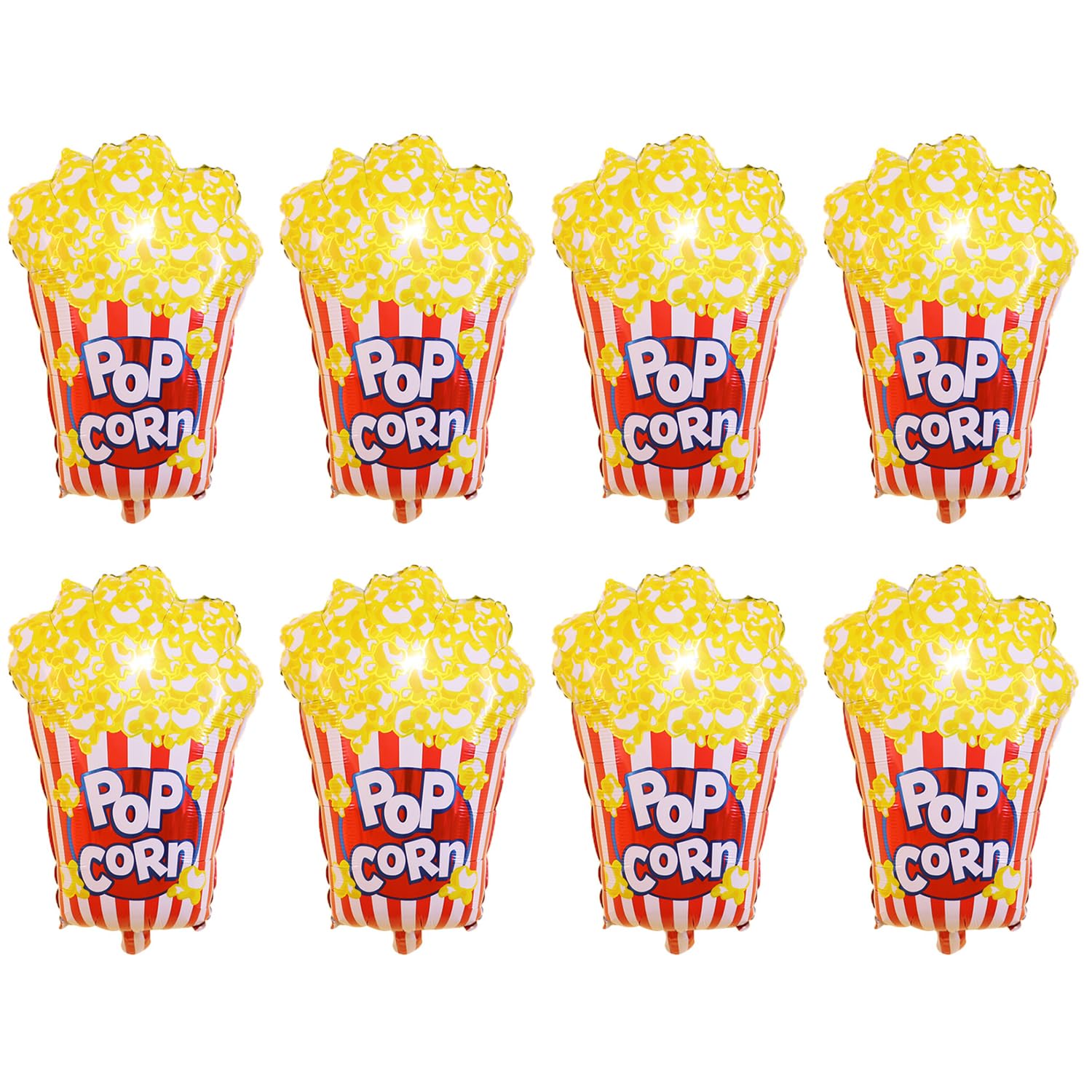 Ejufns Color 8 Pieces Of Popcorn Balloons, Creative Aluminum Film Balloons, Funny Balloon, Party Decoration Supplies, Cute Balloon.