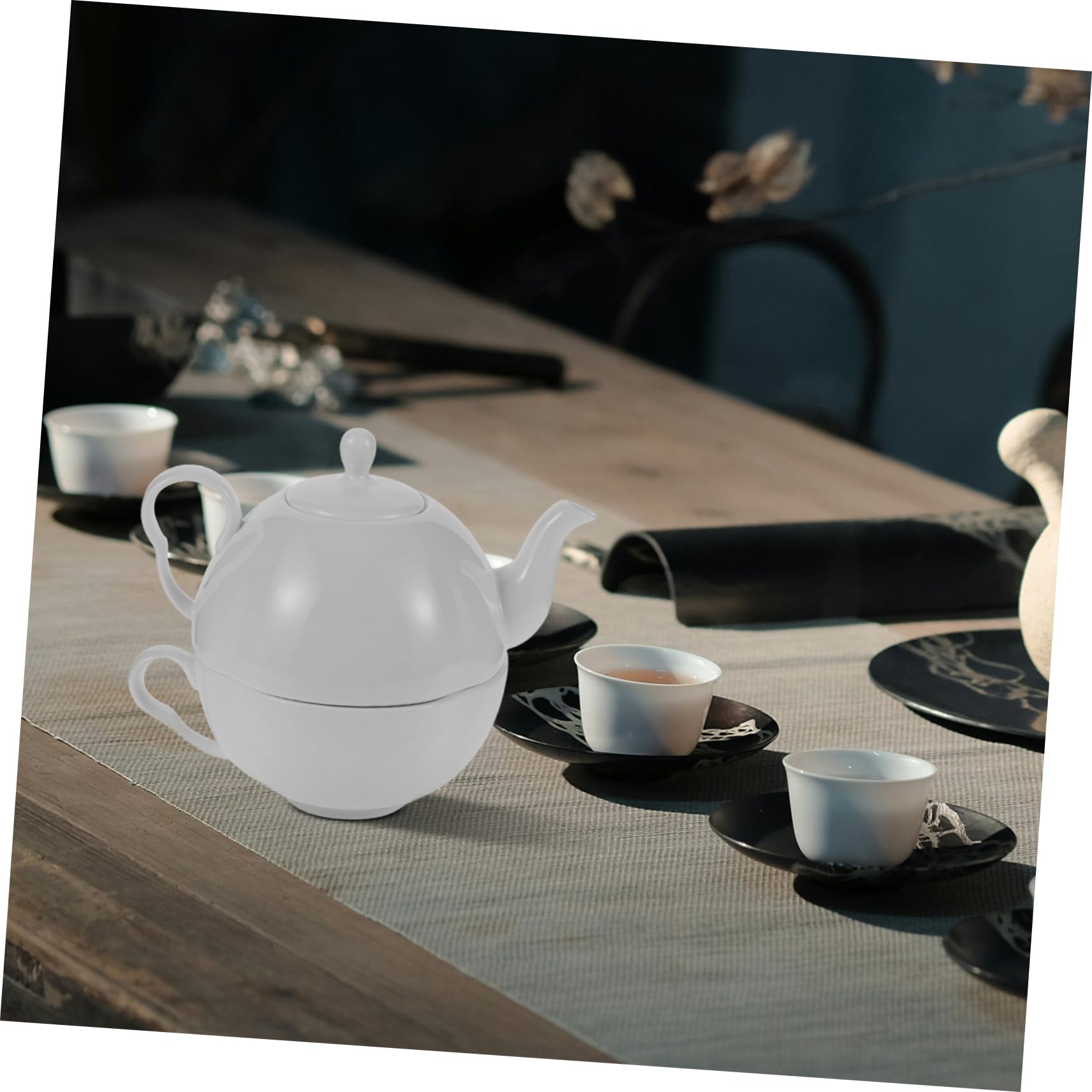 Alipis 1juego Tetera De Bone China con Taza Elegante Tetera Tradicional para Infusiones y Té Floral para Uso Casa y Reuniones De Té