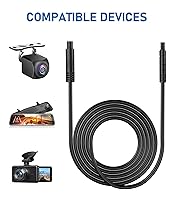 Vista 6 de YQMAJIM Cable de extensión de cámara de respaldo de 4 pines, (10 pies 4P) de cobre puro más grueso, cable de extensión de cámara de visión trasera