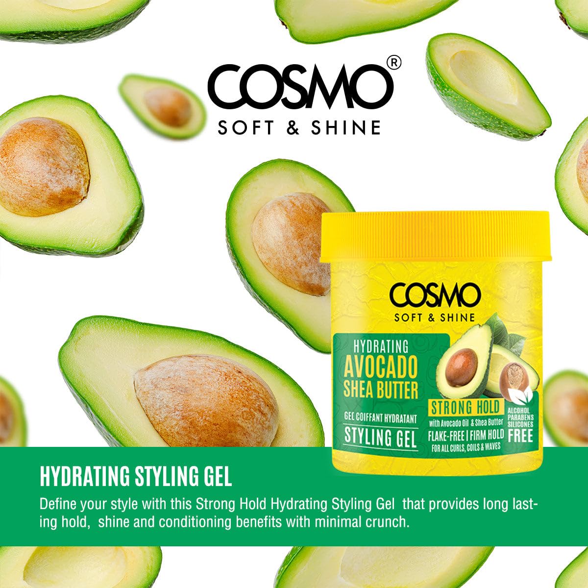 Amazon.com : Cosmo Hair Care Soft & Shine Hydrating Avocado & Shea