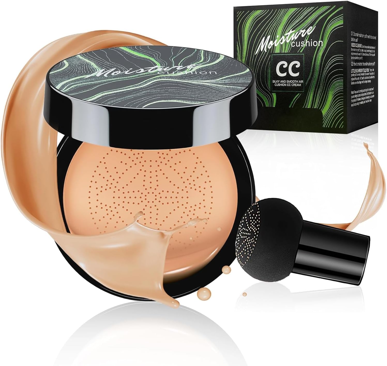 Mushroom Head Air Cushion CC Cream, paddenstoelhoofd, luchtkussen, CC crème, hydraterend en lichter kussen, foundation, concealer, make-up, beautycrème (03#medium, 20G)