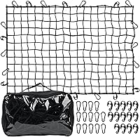 Vista 8 de Red de carga para portaequipajes de 3 x 4 pies, red de bungee con malla que se estira hasta 6 x 8 pies para cesta de carga en el techo 12