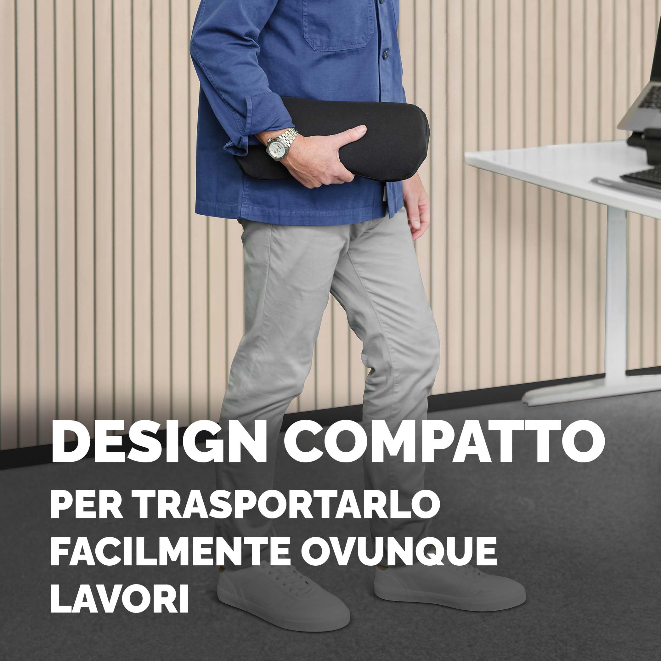 Fellowes Cuscino lombare Breyta - Supporto ergonomico per la schiena, cinghia regolabile, compatto e portatile, da materiale riciclato, garanzia di 5 anni, ideale per l'ufficio e la casa