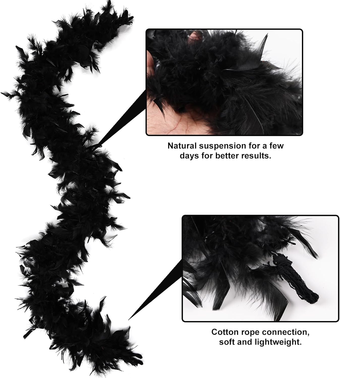 Feather Boa 30g 3Pcs/120g 1Pcs Turkey Feather Boa for DIY Craft Wedding Party Costume Decoration - Image 2