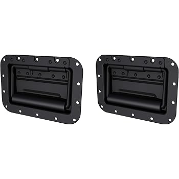 Tch Hardware Medium Spring Loaded Steel Recessed Handle With Padded Grip Case Chest Cabinet Speaker Box Black Amazon Com