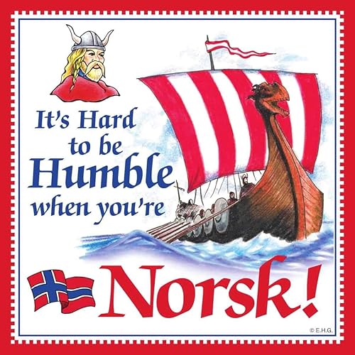 Azulejo de imán de regalo noruego (Humble Norsk)