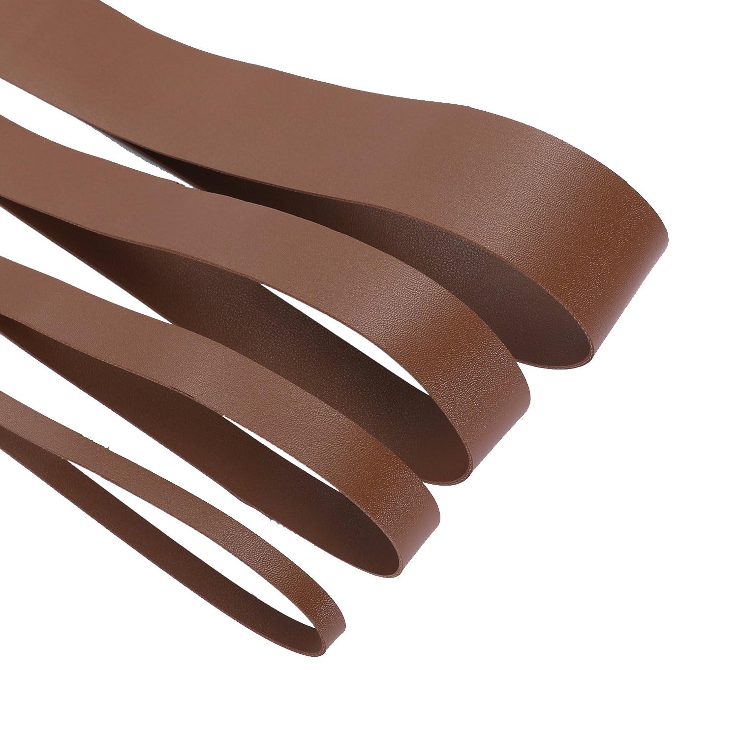 Faux Leather Strap Binding Ribbon Trim Double Sided Thick Trimming Flat Tape Cord in 15 Colors Strong Upholstery Strips 10mm 20mm 30mm 50mm. [Tan #816, 50mm - 5 Meters]