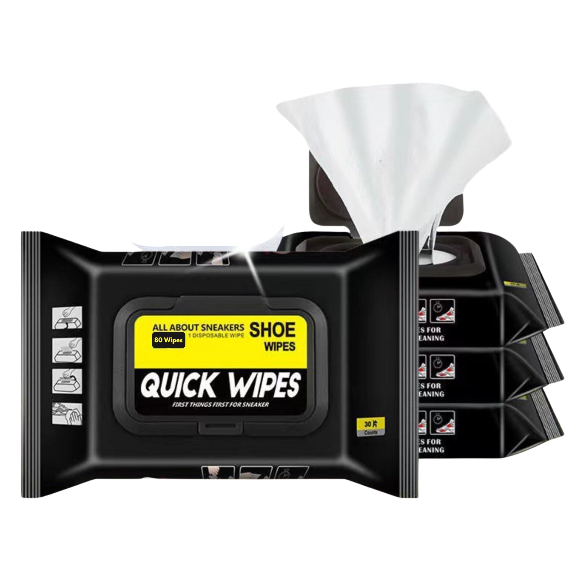 Zulaxy Sneakers & Shoe Cleaner Kit Wipes for All Shoes, Instantly Remove Dirt & Stain, Disposable Shoe Cleaner Wipes, Sneakers Cleaning Kit for All Colours (2 Pack of 80 Pcs) (B0D1NJG58J) Amazon Price History, Amazon Price Tracker