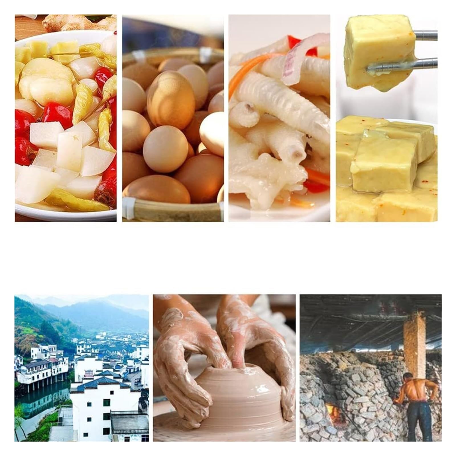 Tradycyjny chiński tradycyjny chiński porcelanowy ceramiczny garnek fermentacyjny garnek do marynowania, słoik fermentacyjny z uszczelką wodną pokrywka śluzy kamionka ，Słoje fermentacyjne(4K