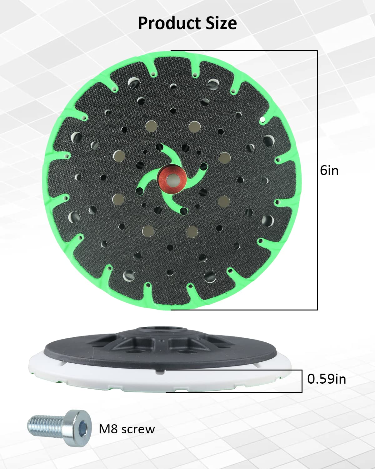 Festool Pad 6 Inch 6 Inch Sanding Discs POLIWELL 6 Inch Soft Sanding Pad 2-Pack With Discs ...