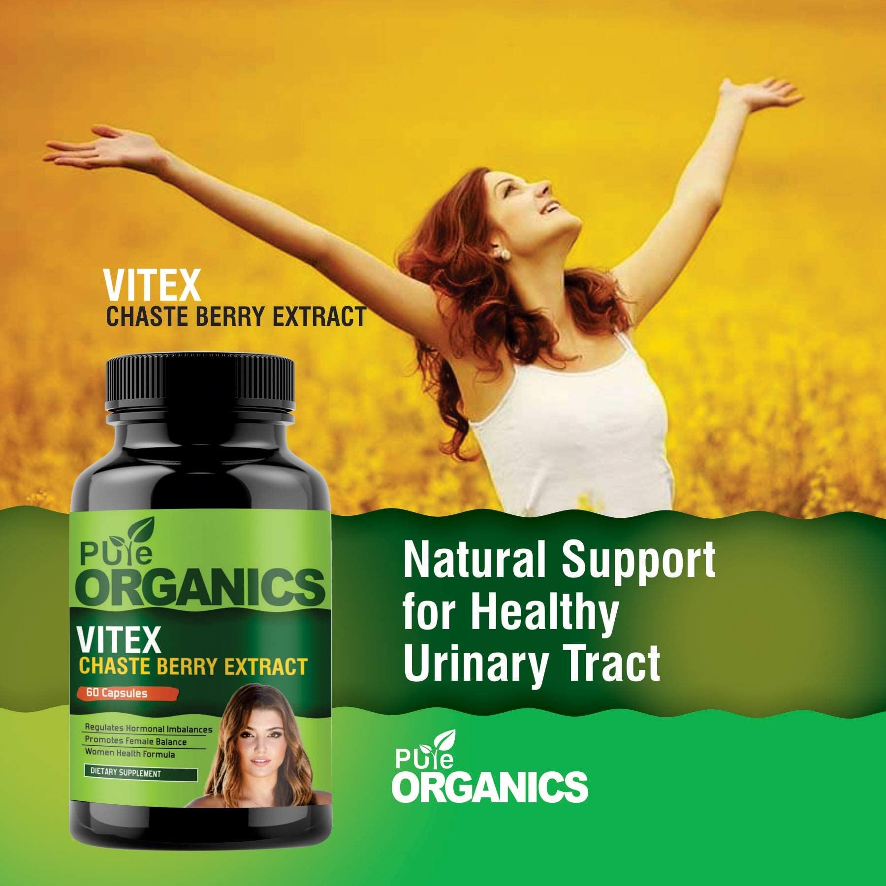 Vitex Chasteberry Capsules for Women – Natural Hormone Balance Supplement for PMS Relief, Menopause Support & Monthly Cycle Regulation – Herbal Chaste Berry Extract for Female Health & Wellness – 60 Capsules (1) (60 CAP) — Amazon image 4