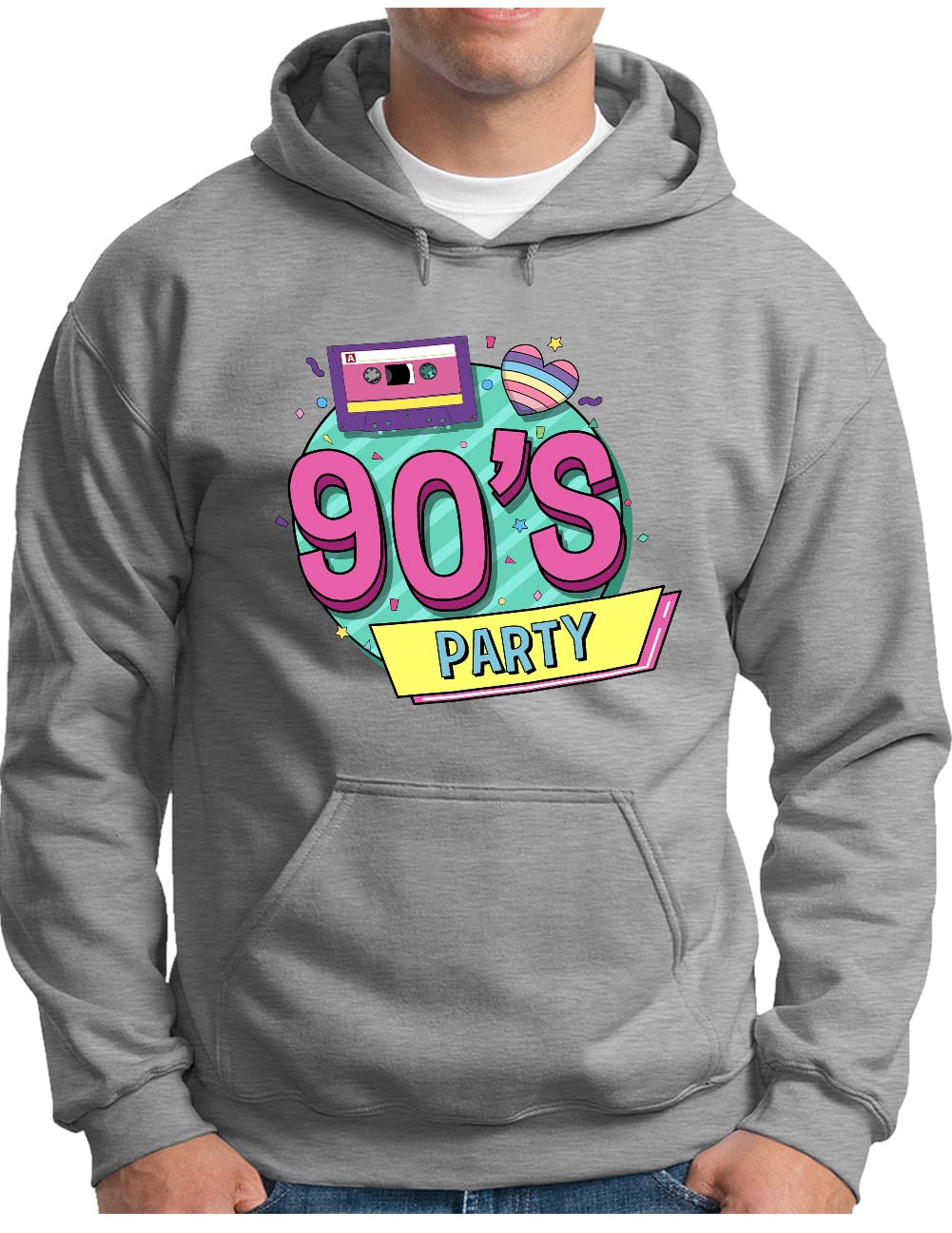 Sweat à capuche Homme Finitions Soignées Pull Rétro Gris Mélangé - 5