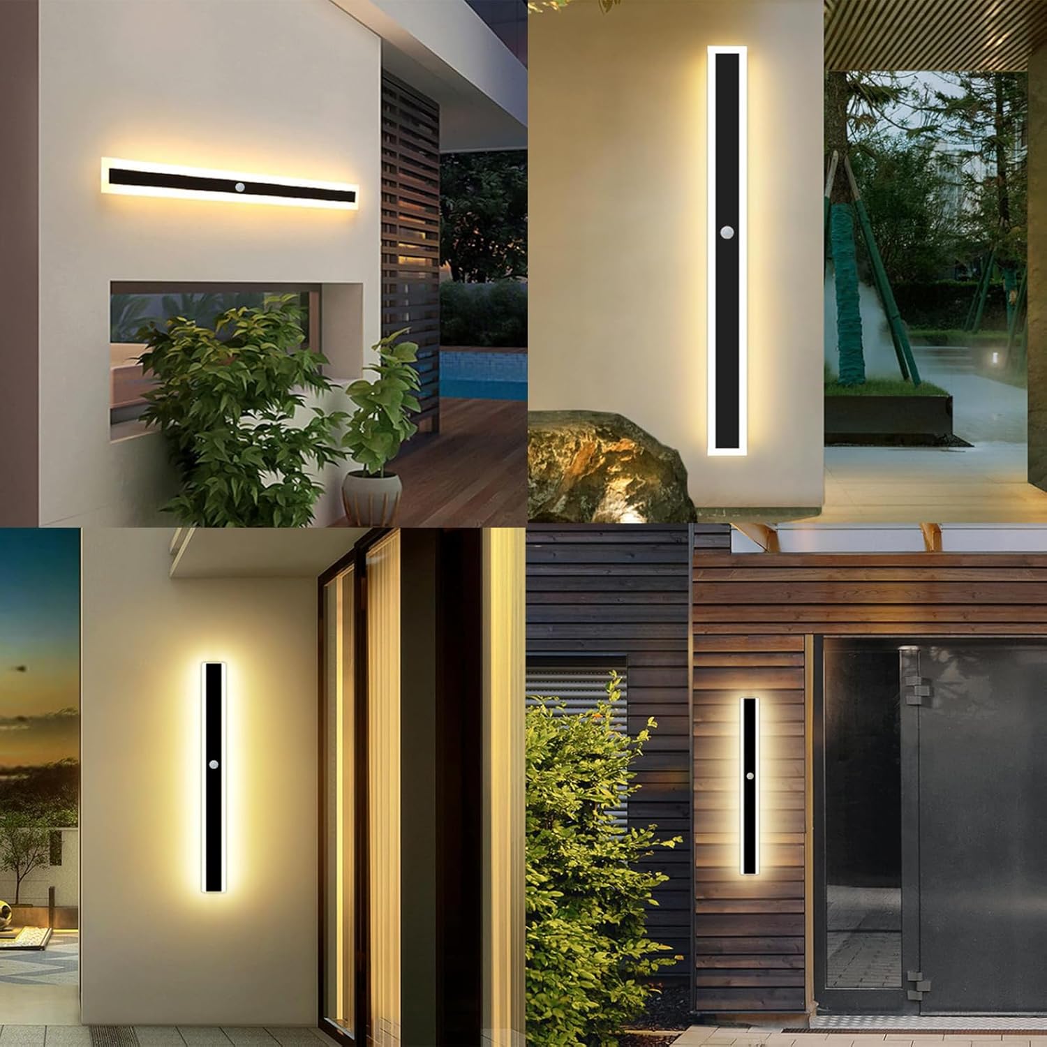 壁のランプライトは、モーションセンサーソーラーバッテリー駆動ガーデンIP65ヤードポーチガレージ（白）を備えた屋外ソーラーを導入しま