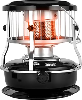 Kerosene Heater Indoor 9000 BTU Portable Use Black Cordless Heater for Home Garage and Camping (Black)