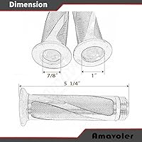 Vista 2 de Empuñaduras Universales para Manillar de Motocicleta Compatibles con Motocicletas con Empuñadura Izquierda de 7/8 Pulgadas y Derecha de 1 Pulgada