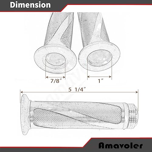 Miniatura 2 de Empuñaduras universales para manillar de motocicleta para motocicletas con agarre izquierdo de 78 pulgadas y 1 pulgada derecha