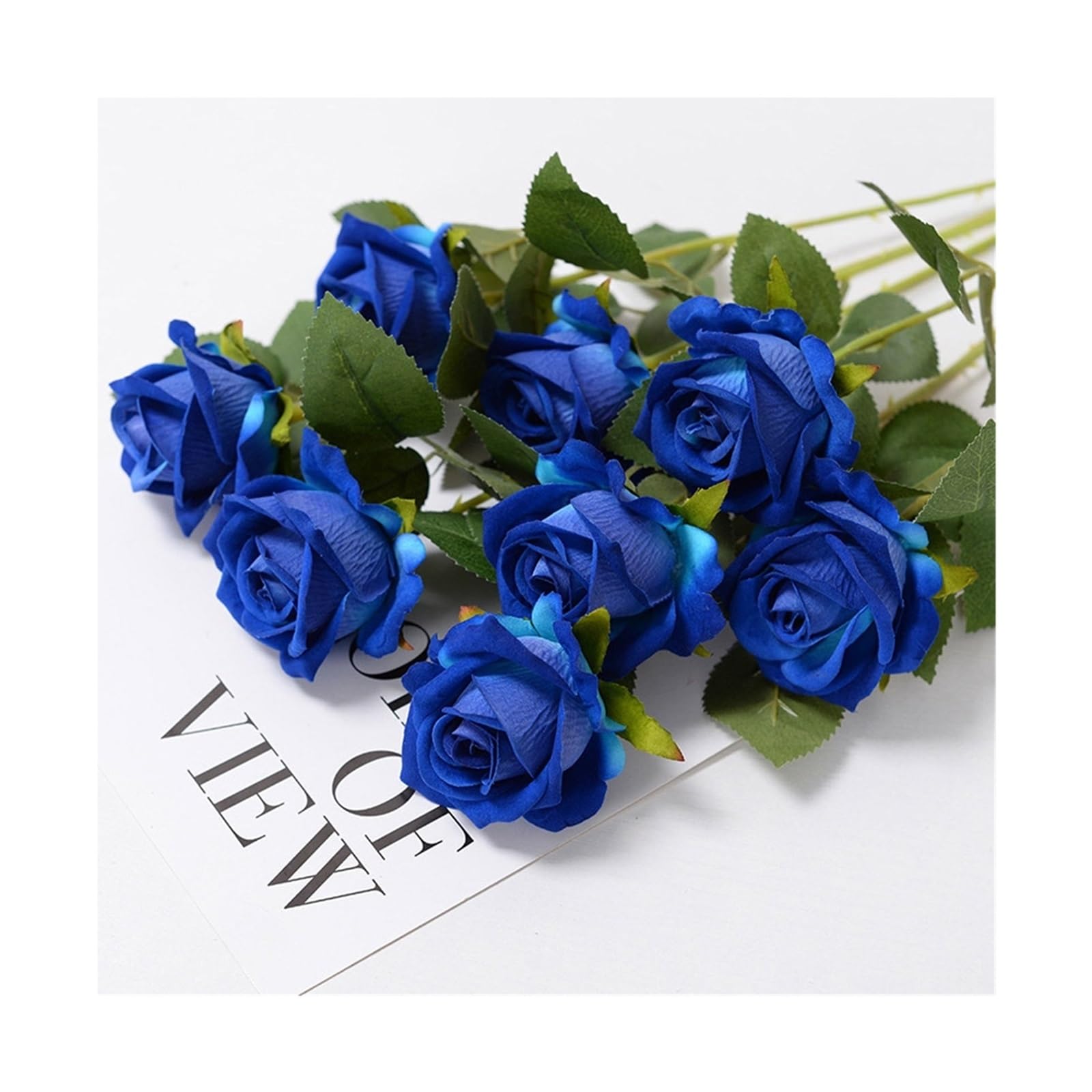 UBOHUZ 40pcs Roses Artificial Flowers Rose Flower Branch Red Realistic Fake For Wedding Home Decor for Wedding Bridal Bouquet(Color 5)