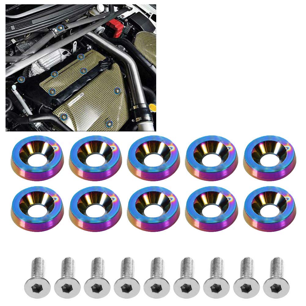 Guarnizioni Viti Auto M6 - Decorazioni Per Bulloni Targa, Paraurti, Fari - Colori Assortiti - Foto 12