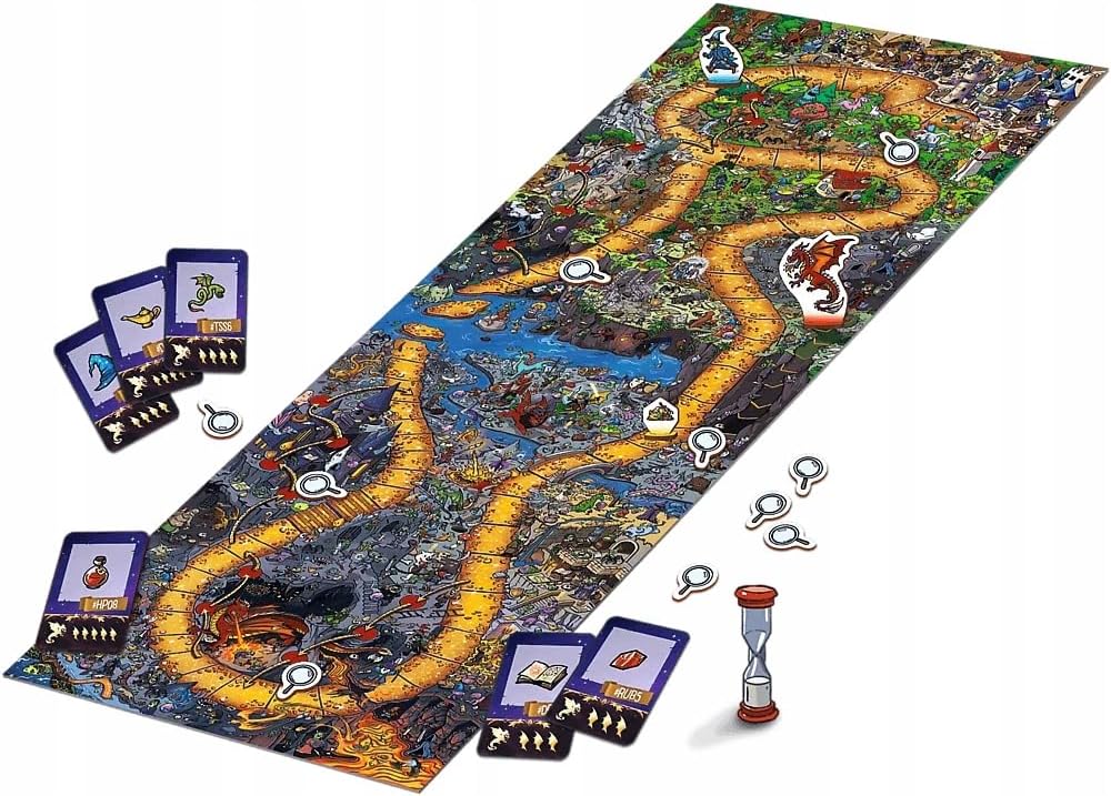 Trefl Spy Guy Fantasy - Cooperative Observation Game, Wonder World and Fairytale Creatures, Looking for Indices, Large Board, Family Board Game for Adults and Children from 5 Years