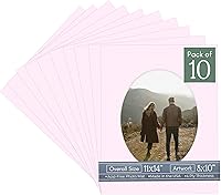 Vista 166 de CountryArtHouse Marco ovalado de 11 x 14 pulgadas, sin ácido, con núcleo blanco, corte biselado para fotos de 8 x 10 pulgadas, se adapta a marcos