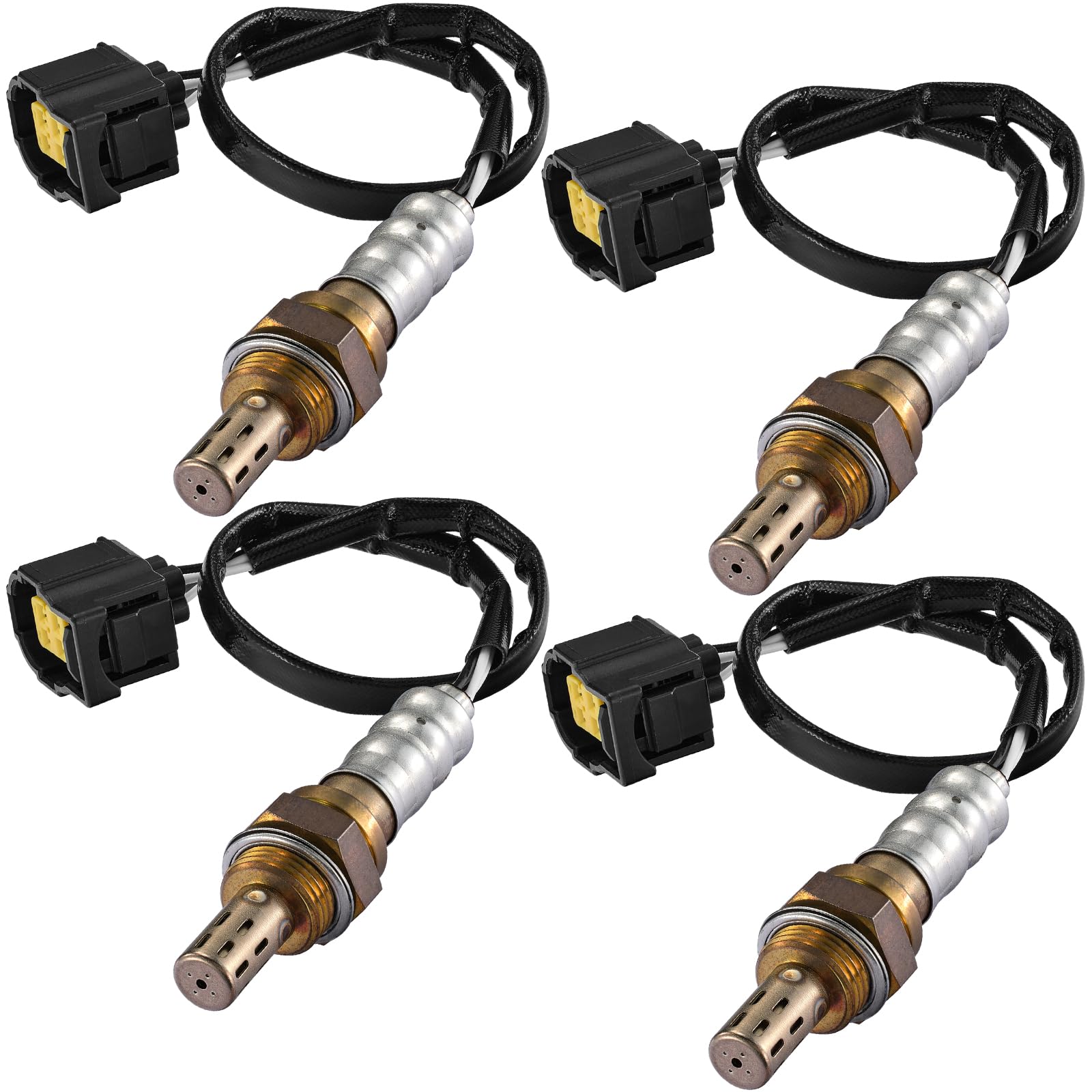 BDFHYK Oxygen Sensor Upstream Downstream O2, Compatible with Chrysler Dodge Jeep Mercedes-Benz Mitsubishi Ram Vw, 15510, 0065422018, 0065422118, 0085423918 Replacement 4Pcs