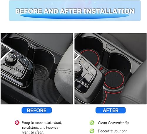 Miniatura 5 de WAPUUS Car Accessories Gate Slot Mat Anti-Slip Slot Mats Rubber Cup Holders, Replacement for Volvo XC40 2019 2020