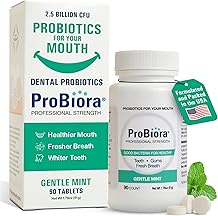 ProBiora Professional Strength Oral Probiotics for Teeth and Gums | Dental Probiotic for Oral Health | Bad Breath Treatment for Adults | Tooth Whitening | ProBiora3 Probiotic Blend | 90 Mint Tablets