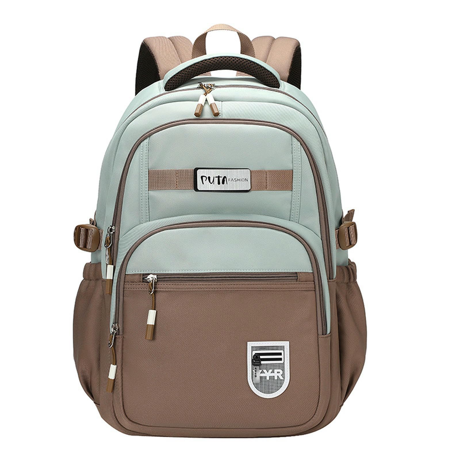 Sac à dos marron d'université spacieux et léger pour le voyage des jeunes