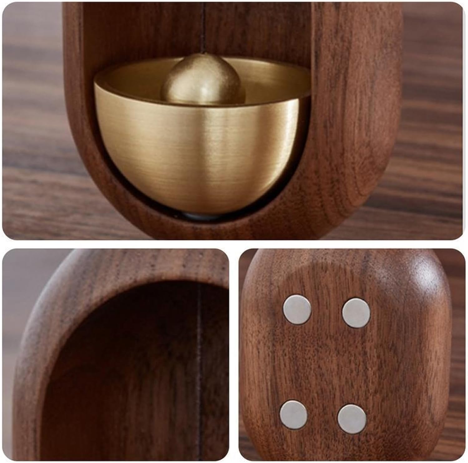 Doorbells Magnet Doorbell Wood Bell Gentle Sound Bell Entrance Decorative Doorbell Wind Chimes Fridge Magnet Cute Room Deco