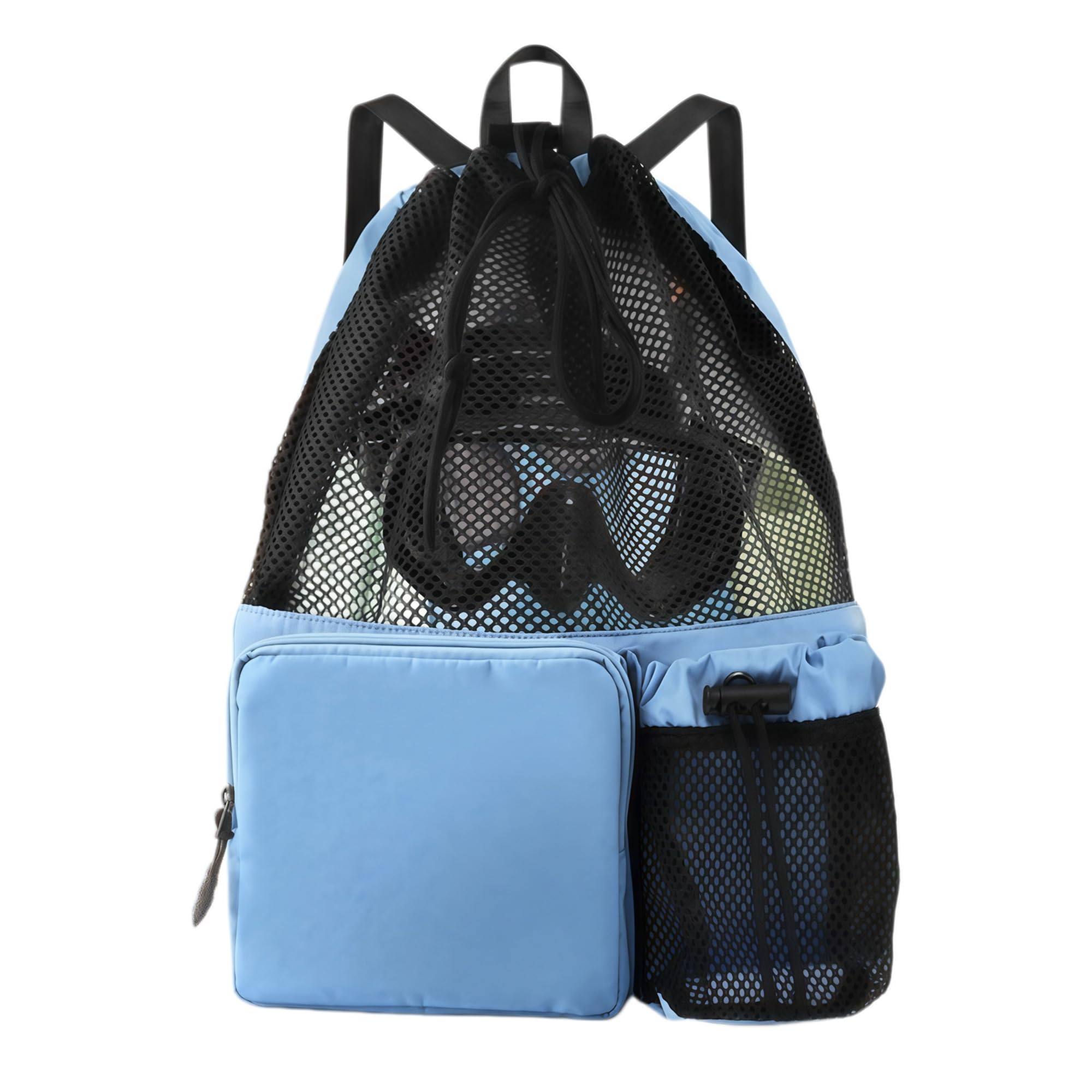 Swimming Bag, Blue Swim Bag with Wet & Dry Compartments, Breathable Mesh Drawstring Backpack for Pool, Beach & Gym Gear – Lightweight Quick-Dry Organiser for Kids and Adults
